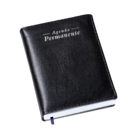 Agenda Compacta Permanente Lisa Preta