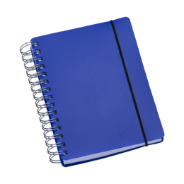 Agenda Wire-o Compacta Capa Plástica com Elástico Azul