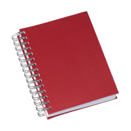 Agenda Wire-o Metalizada Lisa Vermelha com Bolsa Interna