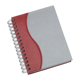 Agenda Wire-o Metalizada com Recorte S Vermelho com Bolsa Interna