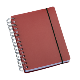 Agenda Wire-o Capa Plástica c/ Elástico Vemelho c/ Bolsa Interna