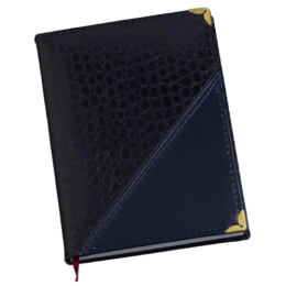 Agenda Diária Capa Croco Diagonal Azul