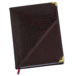 Agenda Diária Capa Croco Diagonal Vinho