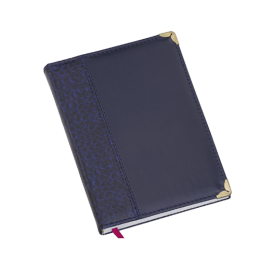 Agenda Diária Capa Croco Reta Azul