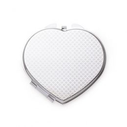 Espelho Metal Duplo Coração com Aumento 13516