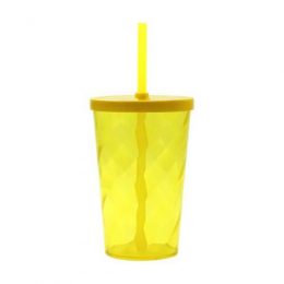 Copo 550 ml Espiral com Tampa e Canudo FAN20