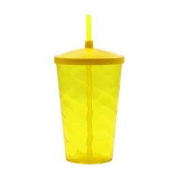 Copo Espiral 700 ml com Tampa e Canudo FAN25