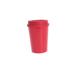 Copo de Café c/ Tampa Vermelho 350ml LT-459