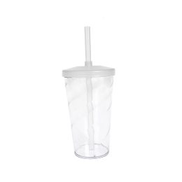 Copo Twister c/ Tampa e Canudo Natural Transparente 750ml LT-086