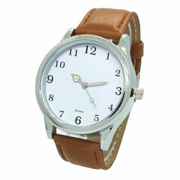 Relógio de Pulso Personalizado para Brinde Linha Cromo Couro EST-CCF1010PCC2