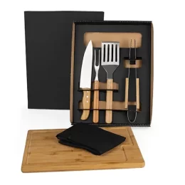 Kit para Churrasco / Hambúrguer com Pegador e Espátula 6 Pçs SMKT-90252