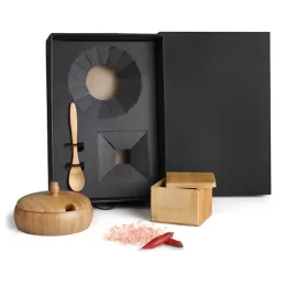 Kit Farinheira e Saleiro em Bambu 3 Pçs SMKT-90282