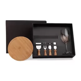 Conjunto Taça, Tábua e Utensílios 6 Pçs SMKT-9045H