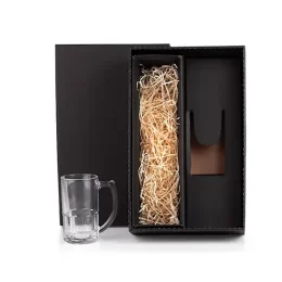 Caneca de Vidro p/ Chopp / Cerveja 340ml 1 Pç com Espaço para a Garrafa SMVI-18341