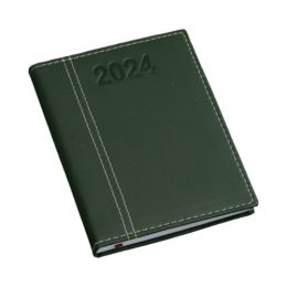 Agenda Diária Capa Lisa Verde com Costura LG109L
