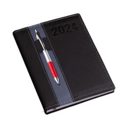 Agenda Diária Capa Vertical Preta LG133L