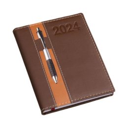 Agenda Diária Capa Vertical Marrom LG135L