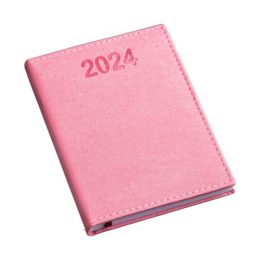 Agenda Diária Capa Metalizada Lisa Rosa LG183L