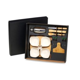 Kit Caipirinha Com Petisqueira Em Bambu 15 Pçs SMKT-9016C