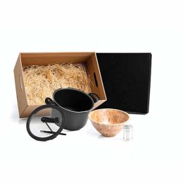 Kit para Pipoca em Bambu / Inox SMKT-20020