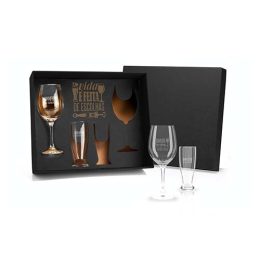 Jogo de Copos de Vidro p/ Vinho / Cerveja SMKT-90015