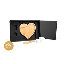 Kit para Petisco com Tábua Formato Coração SMKT-90043