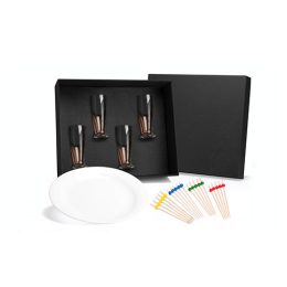 Kit para Cerveja / Churrasco em Vidro / Bambu 25 Pçs KBKT-90136