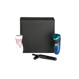 Kit Barbeador 220V, Depilador E Aparador 3 Pçs SMKT-9018M