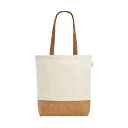 Sacola em 70% Algodão Reciclado com Fundo em Cortiça SP92341