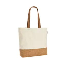 Sacola em Algodão Reciclado com Fundo em Cortiça SP92342