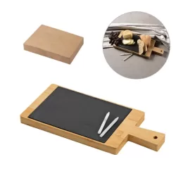 Quadro com Ardósia em Bambu e 2 Gizes Inclusos SP94342