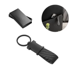 Chaveiro em c. Sintético com Textura em Fibra de Carbono e Metal SP95086