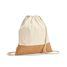 Sacola Tipo Mochila em Algodão com Base em Cortiça SP92340
