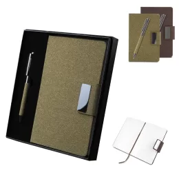 Kit escritório A5 em PU e Caneta Metalica AI-CAD445