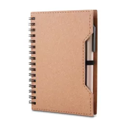 Caderno A6 Capa em Papelão Reciclado c/ Caneta AI-CAD460